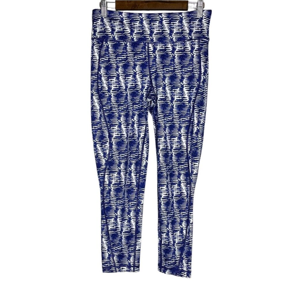 Vineyard Vines Watercolor Lines Printed Performance Capri Leggings Size Medium